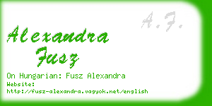 alexandra fusz business card